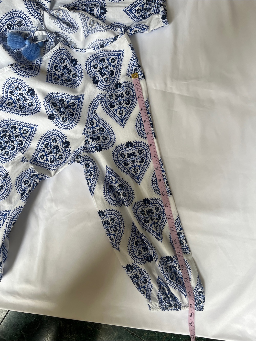 J Crew Women's Blue/White Cotton Tunic Dress Sz XS Boho Summer Beach Resort - Picture 5 of 13